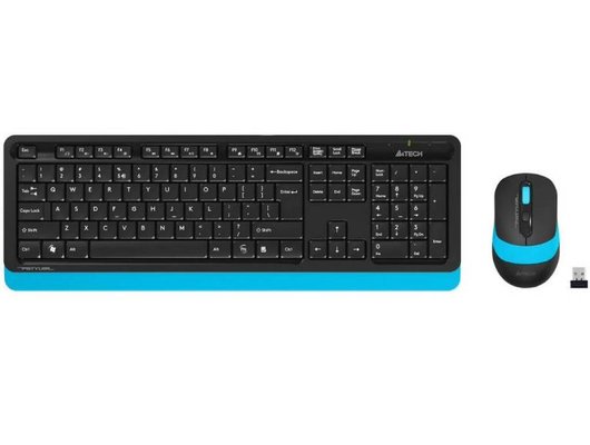 Клавиатура+мышь A4Tech Fstyler FG1010 черный/синий (FG1010 BLUE)